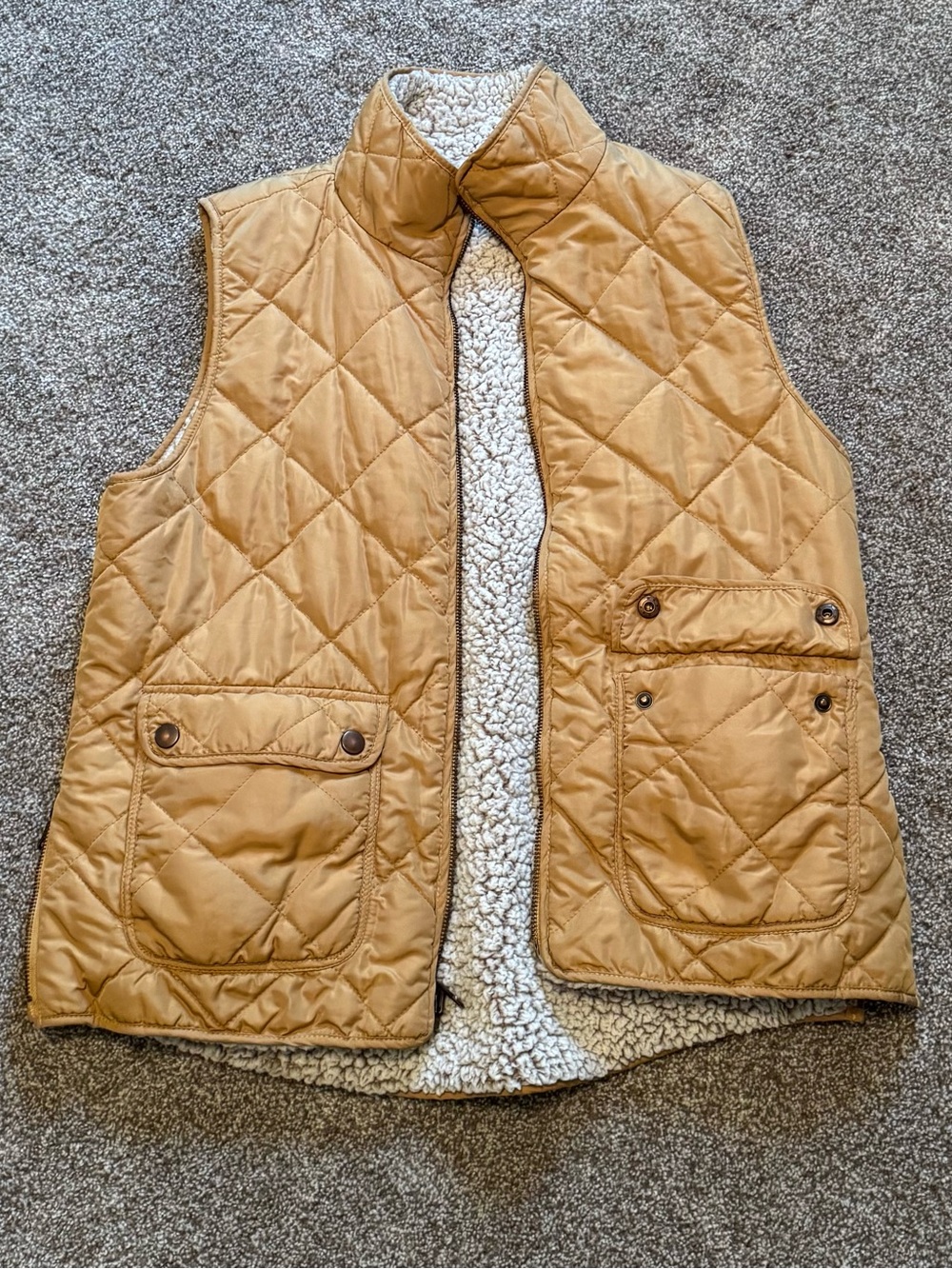Quilted Sherpa-Lined Vest